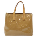 LOUIS VUITTON Monogram Vernis Reade PM Hand Bag Noisette M91334 LV Auth 118057-13