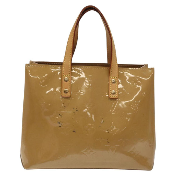LOUIS VUITTON Monogram Vernis Reade PM Hand Bag Noisette M91334 LV Auth 118057