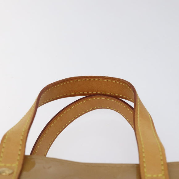 LOUIS VUITTON Monogram Vernis Reade PM Hand Bag Noisette M91334 LV Auth 118057