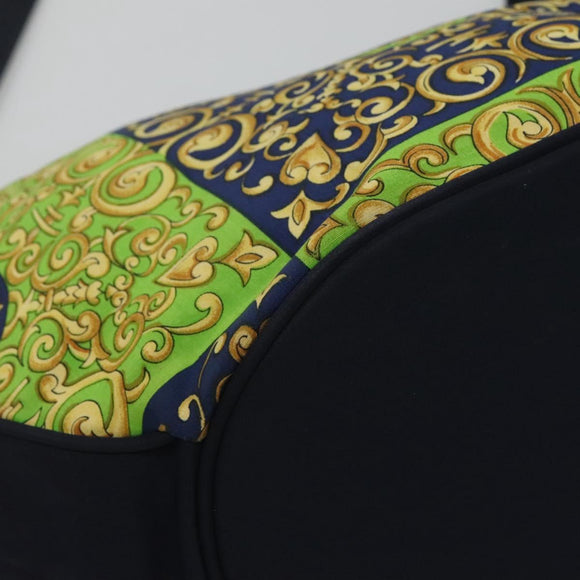 VERSACE Shoulder Bag Canvas Green Auth 118063