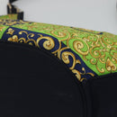VERSACE Shoulder Bag Canvas Green Auth 118063-16
