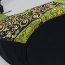 VERSACE Shoulder Bag Canvas Green Auth 118063-17