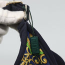 VERSACE Shoulder Bag Canvas Green Auth 118063-9