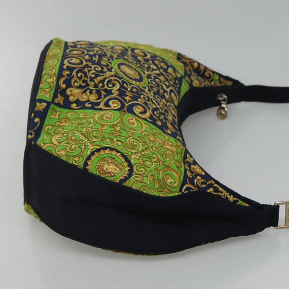 VERSACE Shoulder Bag Canvas Green Auth 118063