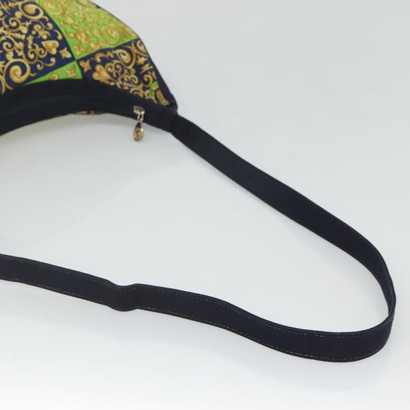 VERSACE Shoulder Bag Canvas Green Auth 118063