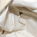 CHANEL Choco Bar Hand Bag Canvas Beige CC Auth 118066-22