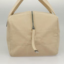 CHANEL Choco Bar Hand Bag Canvas Beige CC Auth 118066-4