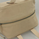 CHANEL Choco Bar Hand Bag Canvas Beige CC Auth 118066-6