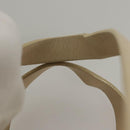 CHANEL Choco Bar Hand Bag Canvas Beige CC Auth 118066-8