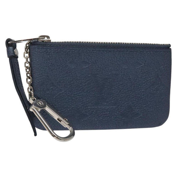LOUIS VUITTON Monogram Empreinte Pochette Cles Celest M80900 LV Auth 118067
