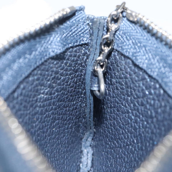 LOUIS VUITTON Monogram Empreinte Pochette Cles Celest M80900 LV Auth 118067