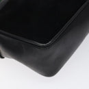 GUCCI Web Sherry Line Shoulder Bag Suede Black Gold Red Auth 118069-11