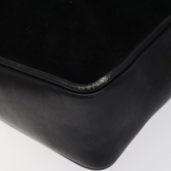 GUCCI Web Sherry Line Shoulder Bag Suede Black Gold Red Auth 118069