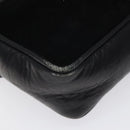 GUCCI Web Sherry Line Shoulder Bag Suede Black Gold Red Auth 118069-13