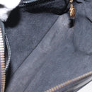 GUCCI Web Sherry Line Shoulder Bag Suede Black Gold Red Auth 118069-16