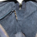 GUCCI Web Sherry Line Shoulder Bag Suede Black Gold Red Auth 118069-17