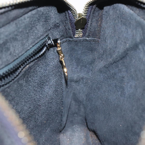 GUCCI Web Sherry Line Shoulder Bag Suede Black Gold Red Auth 118069