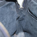 GUCCI Web Sherry Line Shoulder Bag Suede Black Gold Red Auth 118069-18