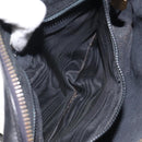 GUCCI Web Sherry Line Shoulder Bag Suede Black Gold Red Auth 118069-19