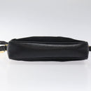 GUCCI Web Sherry Line Shoulder Bag Suede Black Gold Red Auth 118069-5
