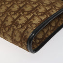 Christian Dior Trotter Canvas Shoulder Bag Brown Gold Auth 118077-9
