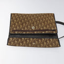 Christian Dior Trotter Canvas Shoulder Bag Brown Gold Auth 118077-10