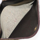 Christian Dior Trotter Canvas Shoulder Bag Brown Gold Auth 118077-12