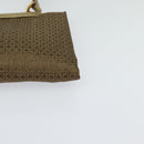 Salvatore Ferragamo Shoulder Bag Canvas Beige Gold Auth 118078A-14