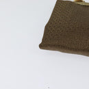 Salvatore Ferragamo Shoulder Bag Canvas Beige Gold Auth 118078-15