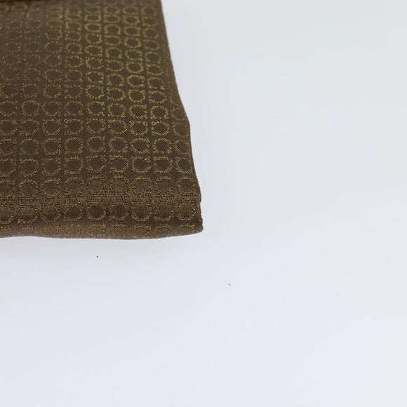 Salvatore Ferragamo Shoulder Bag Canvas Beige Gold Auth 118078