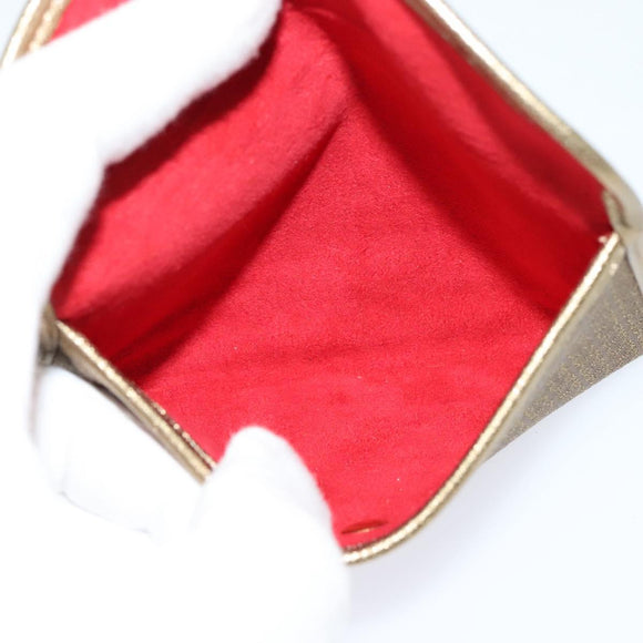 Salvatore Ferragamo Shoulder Bag Canvas Beige Gold Auth 118078