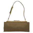 Salvatore Ferragamo Shoulder Bag Canvas Beige Gold Auth 118078A-13