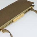 Salvatore Ferragamo Shoulder Bag Canvas Beige Gold Auth 118078-6