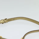 Salvatore Ferragamo Shoulder Bag Canvas Beige Gold Auth 118078-8