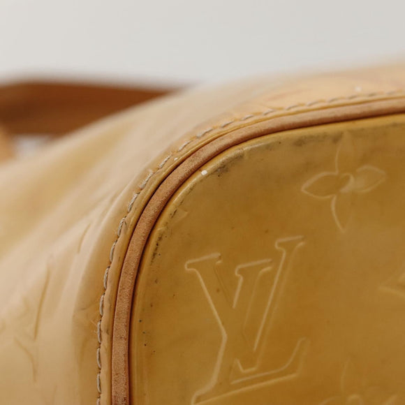 LOUIS VUITTON Monogram Vernis Houston Hand Bag Beige M91004 LV Auth 118102