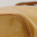 LOUIS VUITTON Monogram Vernis Houston Hand Bag Beige M91004 LV Auth 118102-16