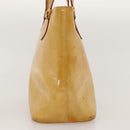 LOUIS VUITTON Monogram Vernis Houston Hand Bag Beige M91004 LV Auth 118102-3