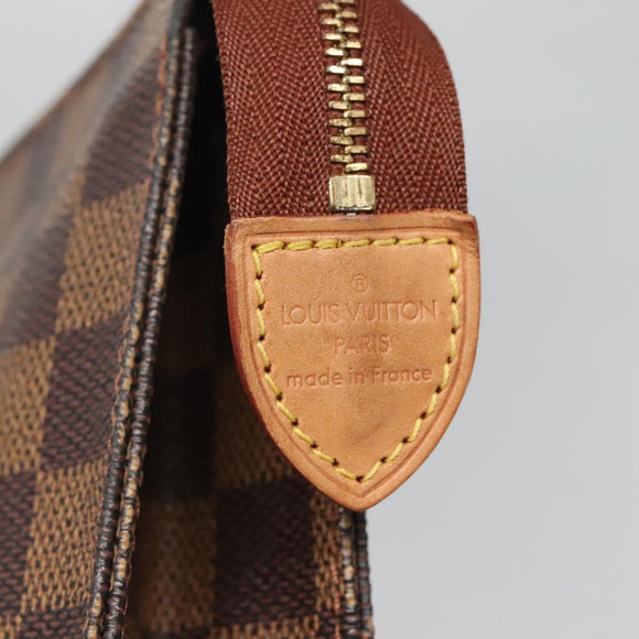 LOUIS VUITTON Damier Ebene Poche Toilette 26 Pouch N47543 LV Auth 118103