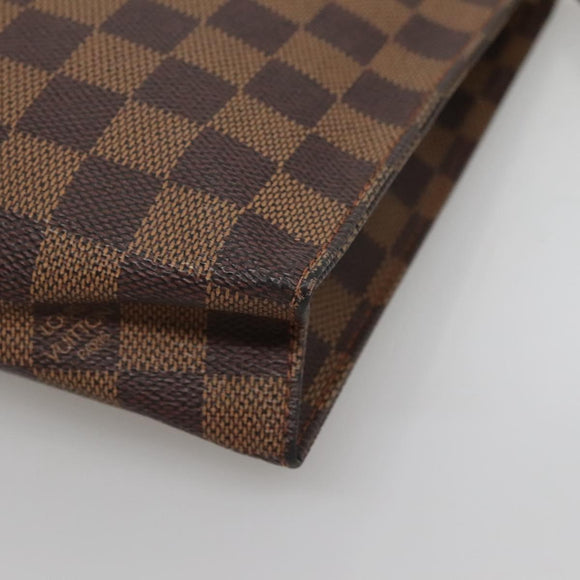 LOUIS VUITTON Damier Ebene Poche Toilette 26 Pouch N47543 LV Auth 118103