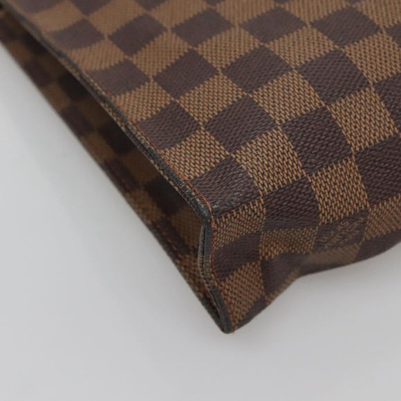 LOUIS VUITTON Damier Ebene Poche Toilette 26 Pouch N47543 LV Auth 118103