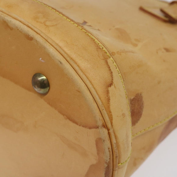 LOUIS VUITTON Nomad leather Bucket PM Shoulder Bag Beige M85001 LV Auth 118104