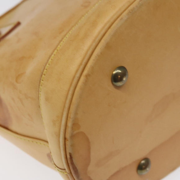 LOUIS VUITTON Nomad leather Bucket PM Shoulder Bag Beige M85001 LV Auth 118104