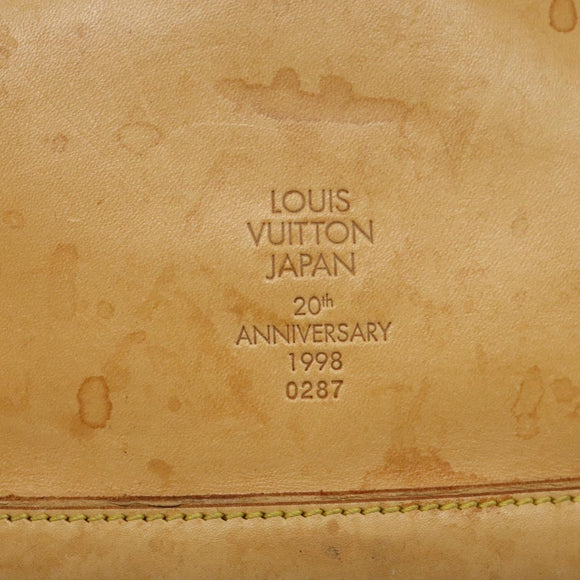 LOUIS VUITTON Nomad leather Bucket PM Shoulder Bag Beige M85001 LV Auth 118104