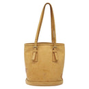 LOUIS VUITTON Nomad leather Bucket PM Shoulder Bag Beige M85001 LV Auth 118104-2