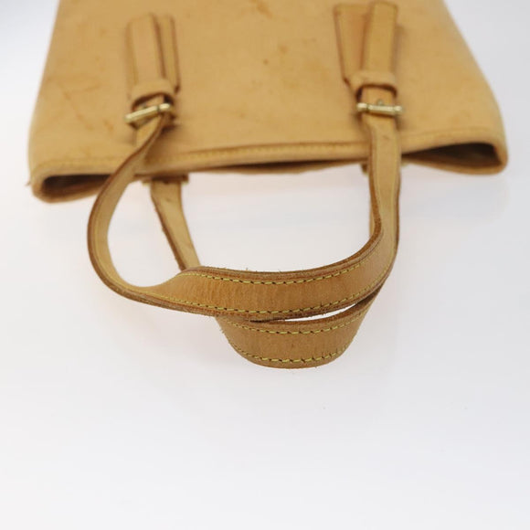 LOUIS VUITTON Nomad leather Bucket PM Shoulder Bag Beige M85001 LV Auth 118104