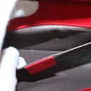 GUCCI Chain Shoulder Bag Leather Red Gold 572375 Auth 118122-22