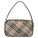 BURBERRY Nova Check Blue Label Accessory Pouch Nylon Beige Auth 118129-2