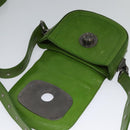 CELINE Shoulder Bag Leather Green Auth 118130-10