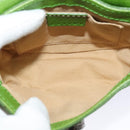 CELINE Shoulder Bag Leather Green Auth 118130-11
