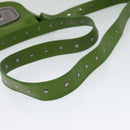 CELINE Shoulder Bag Leather Green Auth 118130-7